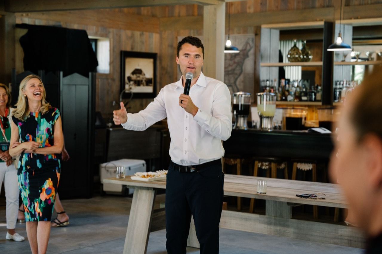 Charlie Kirk speaks at the Sun Valley Policy Forum